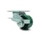 Service Caster 3.25 Inch Green Poly on Cast Iron Swivel Caster with Roller Bearing and Brake SCC-30CS3420-PUR-GB-SLB - alternate 1